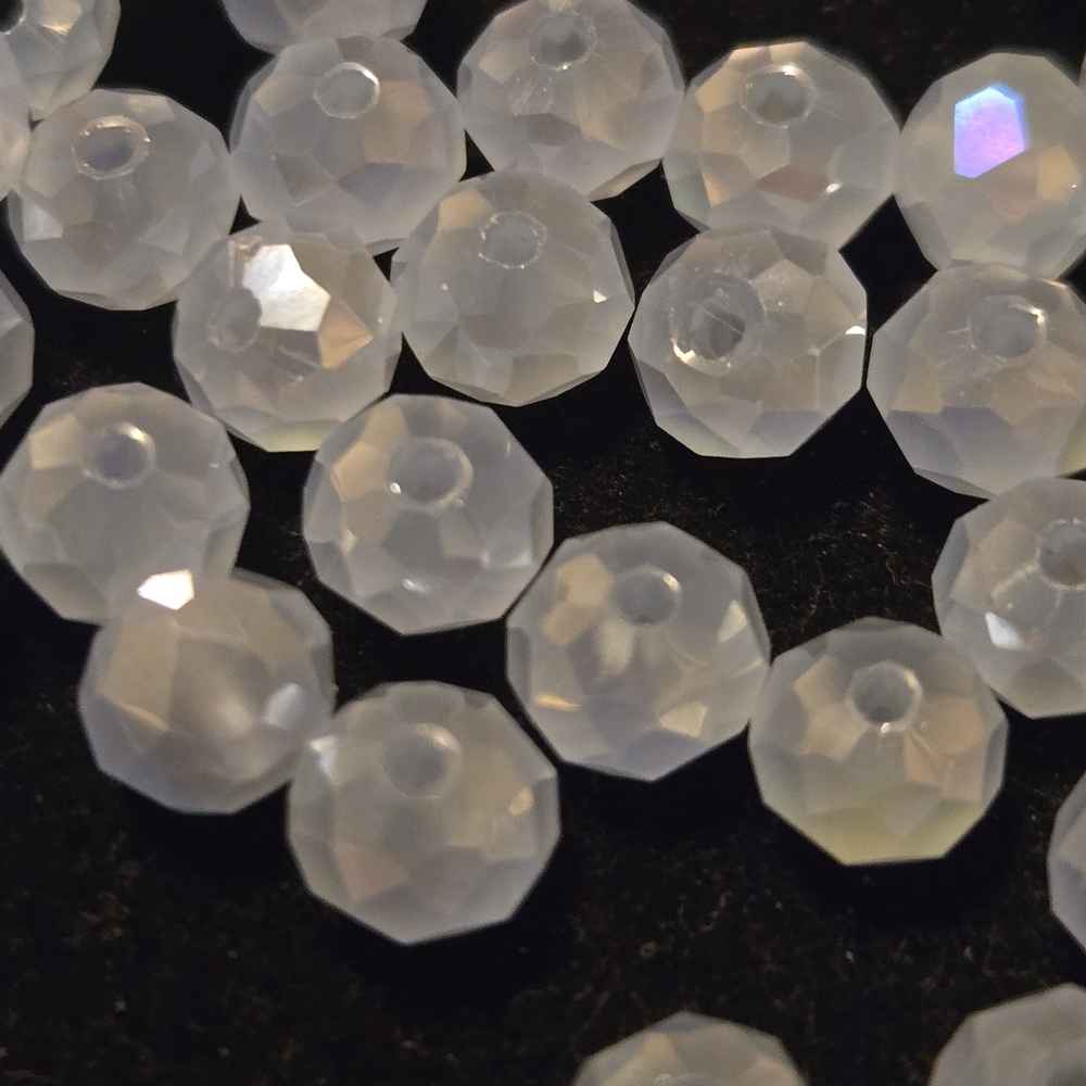Faceted AB Finished Pale Blue Beads